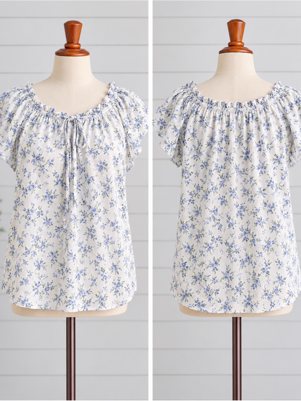 By the River Women's White Off-Shoulder Floral Peasant Blouse